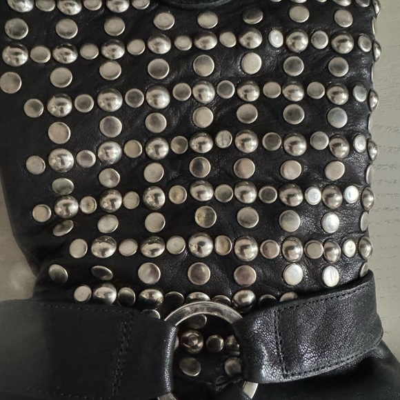 Stuart Weitzmann studded biker boots - Picture 9 of 9
